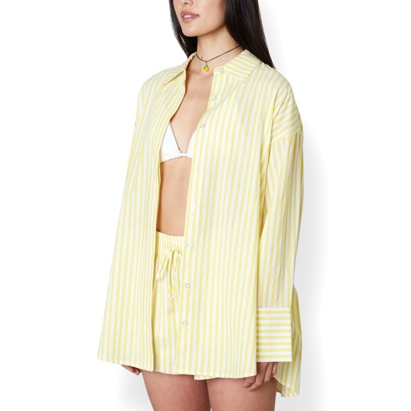 NIA THE BRAND NWT Tony shirt in Limoncello Size S - Picture 3 of 4